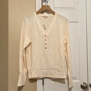 Madewell brushed long sleeve henley tee